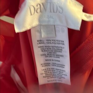 David's Bridal Red Dress